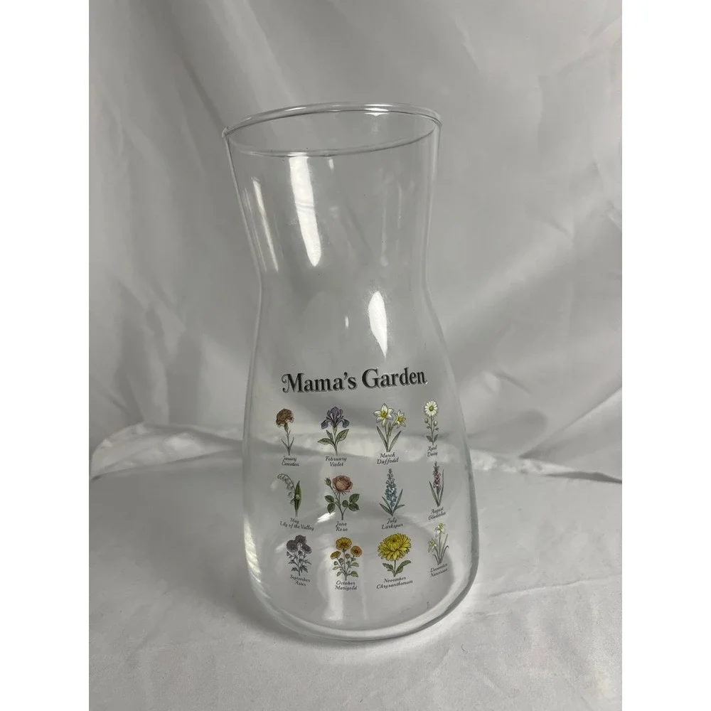 Mama's Garden Birth Month Flowers‎  Glass Vase 8